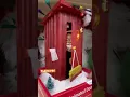 Big Lots Animated Christmas Outhouse with pop out Santa Claus phrase 3