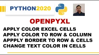 Openpyxl How to change cell color Openpyxl Change Text Color Font Color Openpyxl Apply Border