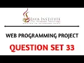Question Set 33 Web Programming Java Institute