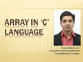 BSMT613 UNIT 5 Array in C language SHARAD MATHUR sir