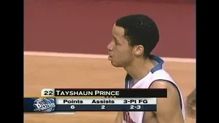 rookie tayshaun prince arrives in game 7 espn broadcast 