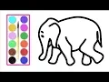 Coloring Pages Elephant - Learn Colors Learn Elephant