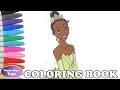 Disney Princess Tiana Coloring Book Pages The Princess and the Frog Coloring Page Kids Art