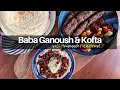 A Simple Baba Ganoush ( eggplant dip) and Kofta Kebab recipe