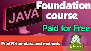 PrintWriter class and methods File handling in java