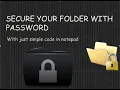 How to Create Folder Locker with Notepad