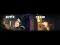 Bandicoot Falls and Gravity Falls side by side
