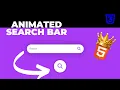 HOW TO MAKE ANIMATED SEARCH BAR Animated Search Bar Using HTML CSS