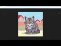 Custom Wall Clock with AI PLUS PRINT in Just One Minute Pixel Art British Shorthair