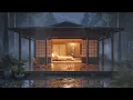 Gentle Rain on the Open Bedroom — Dark Japanese Forest Night | 12 Hours Deep Sleep