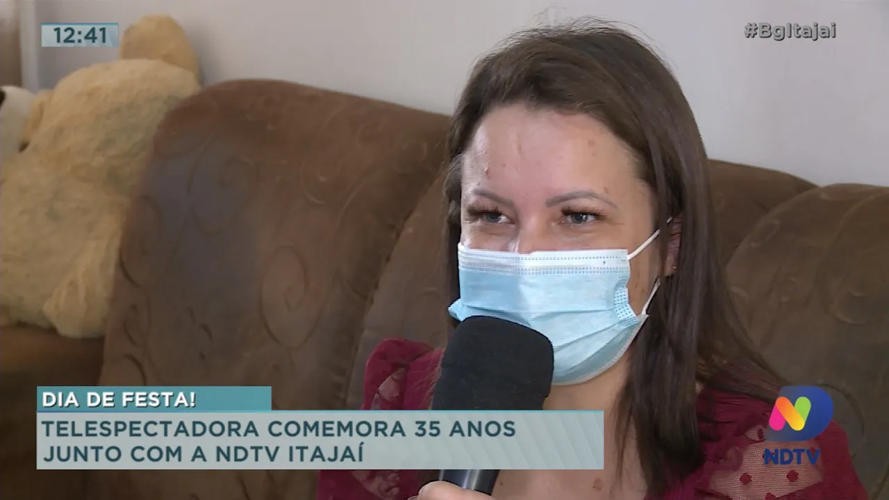 Telespectadora comemora 35 anos junto com a NDTV Itajaí