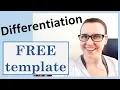 FREE Differentiation Template Feedback