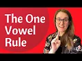 One Vowel Rule Vowel Pronunciation for English learners
