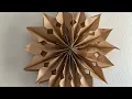 Giant 3D Snowflake Out of Paper Bags - DIY