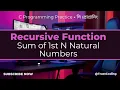 C Program to Find the Sum of Natural Numbers using Recursion