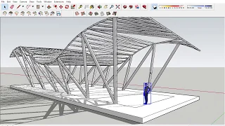 creating parametric inspired roof form in sketchup using advanced plugin links enclosed 