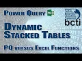 Transform Stacked Data into Tables Power Query vs Excel Dynamic Arrays