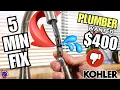 LEAKY Kohler Kitchen Faucet EASY FIX WITHOUT CURSING PULL OUT Hose REPLACEMENT