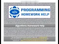 Algorithm Homework Help