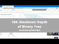 How To Solve 104 Maximum Depth of Binary Tree on LeetCode - JavaScript Easy