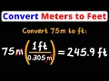 Convert Meters to Feet m to ft Unit Conversion Dimensional Analysis Eat Pi