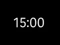 15 Minutes Countdown Timer 4K no sound - Black