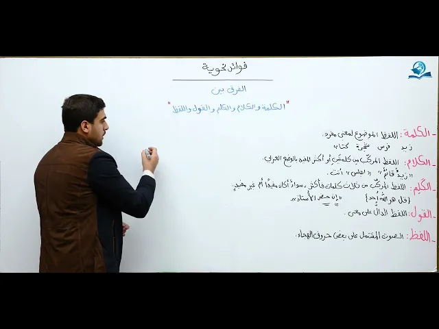 ⁣فوائد نحويّة : الفرق بين الكلمة والكلام والكلم والقول واللفظ