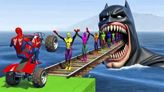 الرجل العنكبوت انقاذ باتمان Spider-Man Rescue batman vs iron man vs venom funny Game GTA 5 superhero