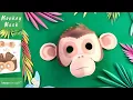 Make your own 3D paper Monkey mask Instantly download a cute Monkey mask template from Happythought
