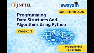 Programming Data Structures And Algorithms Using Python Programming Assignment 3 2026
