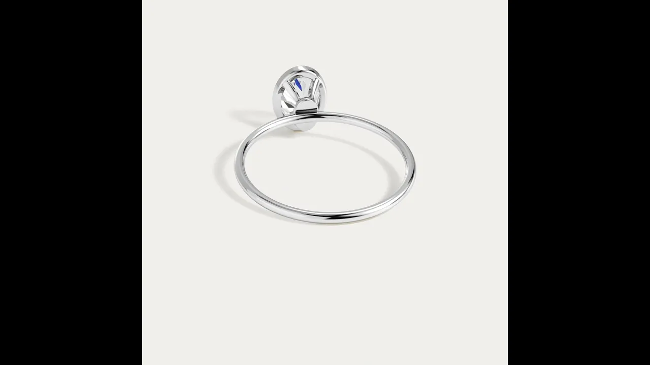 Sophia丨1CT Oval Cut Lab-Grown Diamond Bezel Engagement Ring in 14K Gold/Platinum
