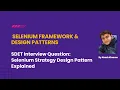 Selenium Singleton Design Pattern in Framework