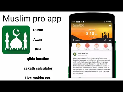 Download MP3 muslim pro app//quran,azan,dua and more.