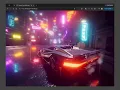 Three js Cyberpunk Update - Water droplets and color themes