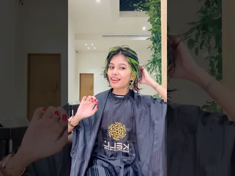 Coloured my hair GREEN💚😮 | DV073🤩 #Shorts #thejathangu