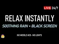 🔴 부드러운 빗소리로 즉시 이완되는 밤 | 스트레스 완화와 마음 치유를 위한 블랙스크린 수면 사운드
