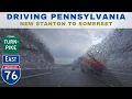 Driving the Pennsylvania Turnpike on a Winter Day - New Stanton to Somerset