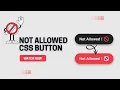 Not Allowed Button Hover Effect Using HTML CSS Unique Shake Animation Button Design Tutorial