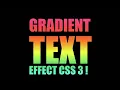 Pure CSS Gradient Text Effects - CSS Text Effects