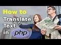 How to translate text in Php