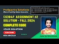 CS304P Assignment 2 Solution Fall 2024 Complete Code Assignment 2 CS304P OOP Fall 2024 Correct So