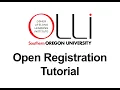 Open Registration Tutorial