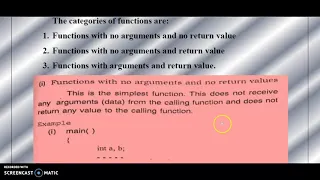 FUNCTIONS WITH NO ARGUMENTS AND NO RETURN VALUE