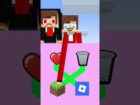 Roblox or Minecraft - mini JJ and maizen - girl JJ
