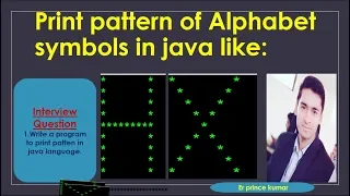 How to print alphabet symbols print in java by er prince kumar