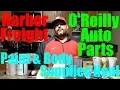 Harbor Freight and O Reilly Auto Parts Haul Auto Body Supplies