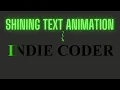 Shining Text Animation Effect Using HTML - CSS