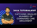 Catching Invalid Command Line Argument Exception Handling Java Programming In Hindi