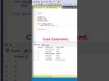 Case Statement Example