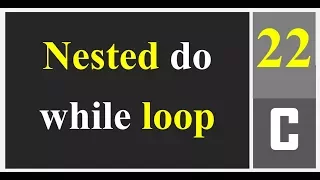 Nested do while loop
